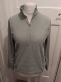 Ladies Primark Size Medium Greyish Pullover Jumper Semi Zip