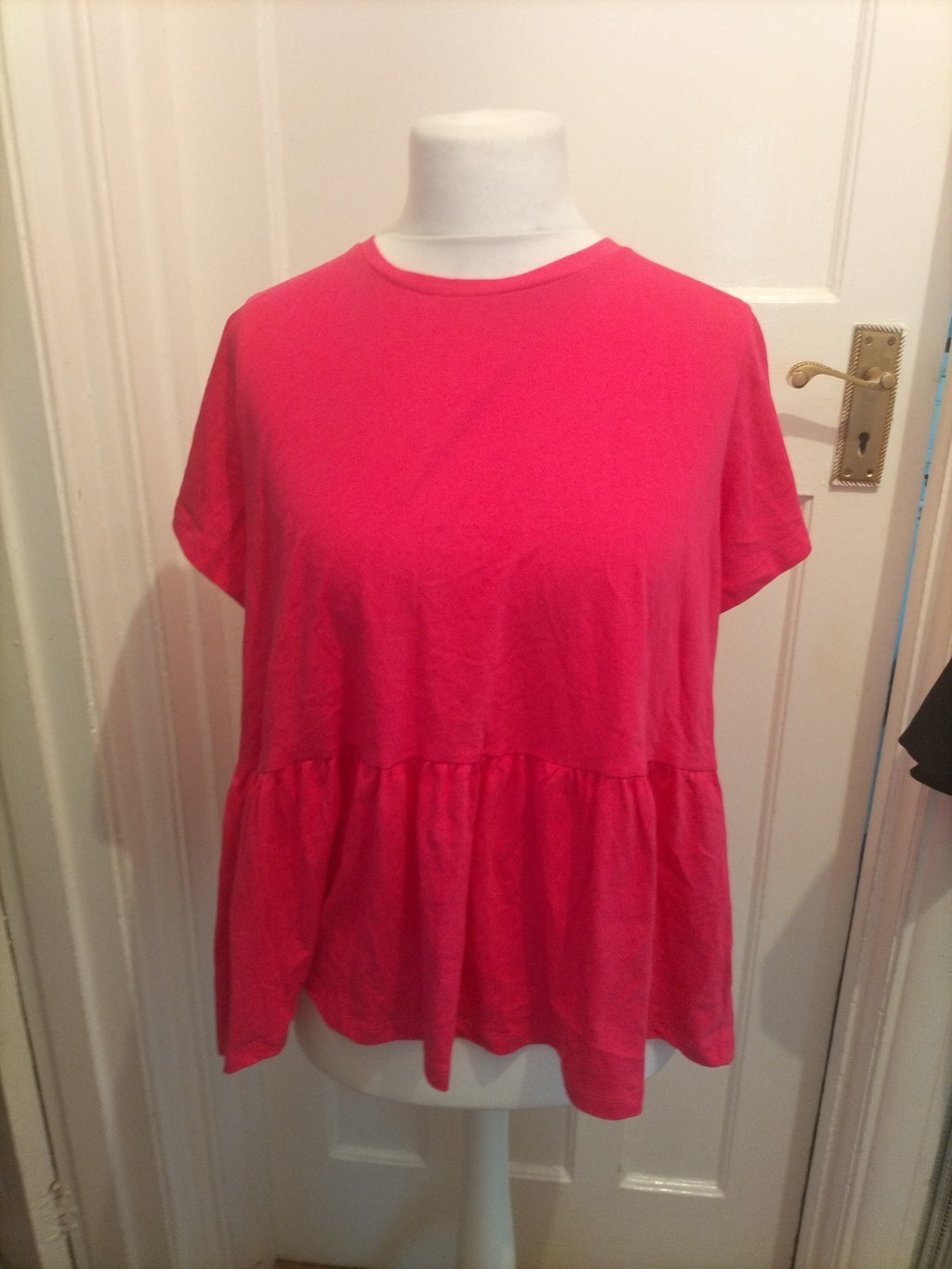 Ladies George Size 18 Hot Pink Short Sleeved Blouse