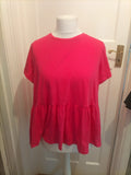 Ladies George Size 18 Hot Pink Short Sleeved Blouse
