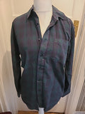 Mens Marks And Spencer St Michael Size 15 Tarten Check Long Sleeved Cotton Shirt