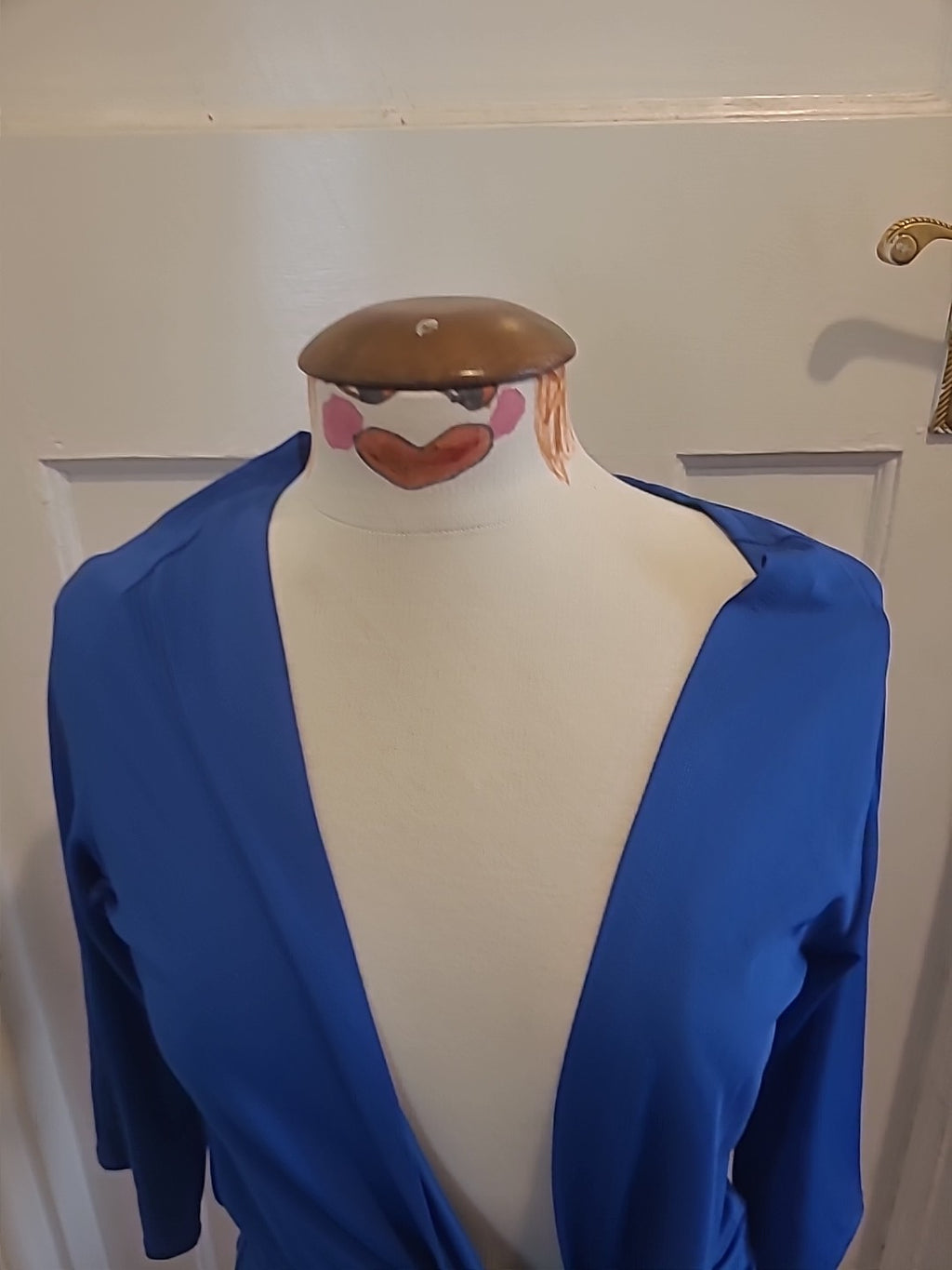Ladies Sally Allen Free Size Blue Long Sleeved Blouse