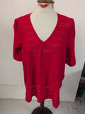 JD Williams 22 Red Short Sleeve Blouse