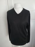 Mens Thomas Nash Size Small Black V Neck Jumper Small Mark On Shoulder