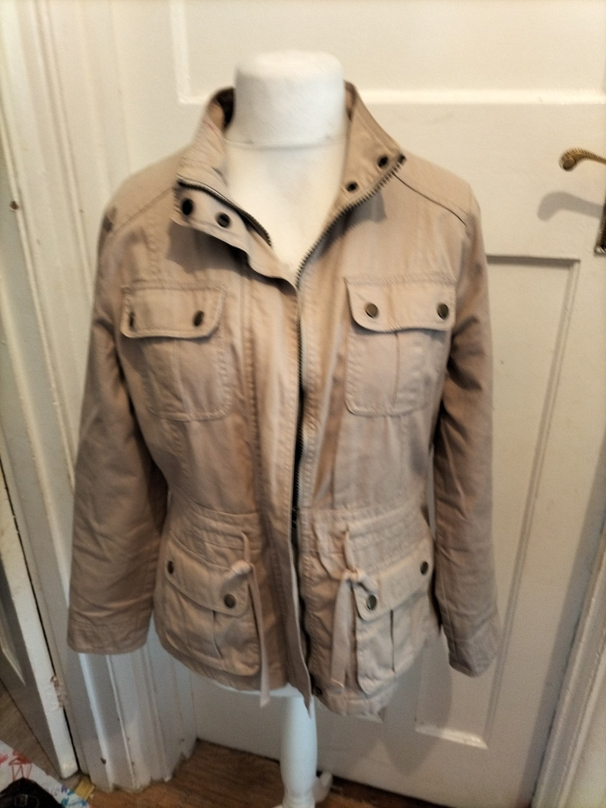 Dorothy Perkins 16 Fleece Lined Beige Full Zip Jacket