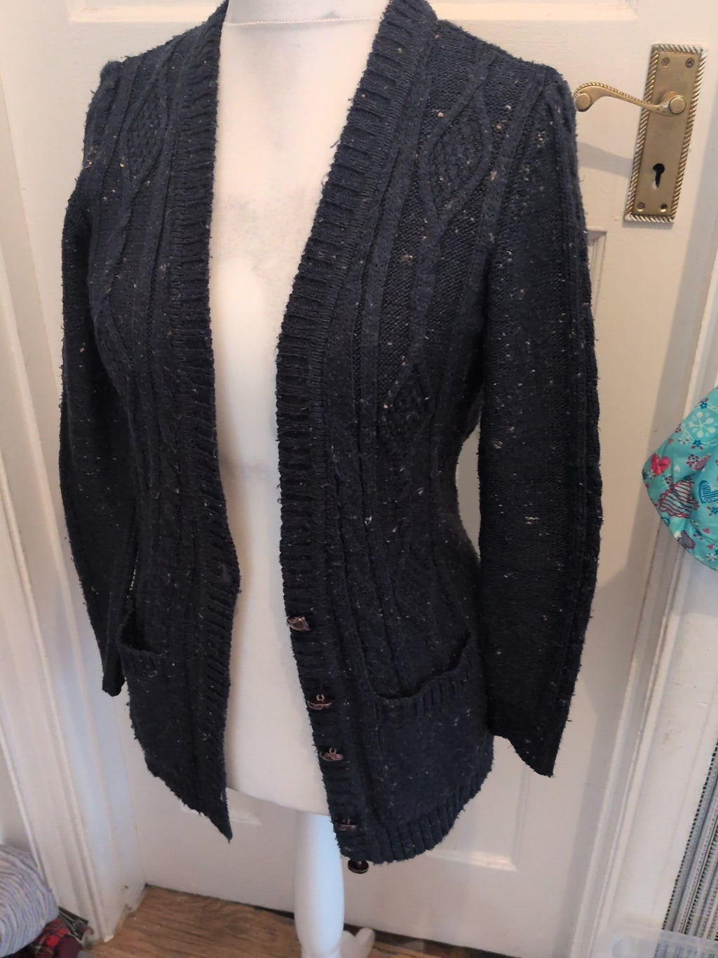 Limited Collection Small Navy And Brown Fleck Cardigan