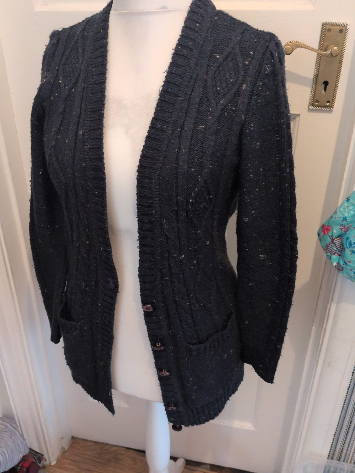 Limited Collection Small Navy And Brown Fleck Cardigan