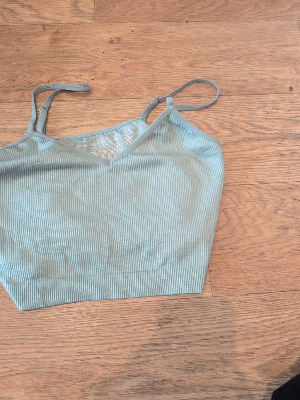 Primark 12-14 Green Ribbed Bralette