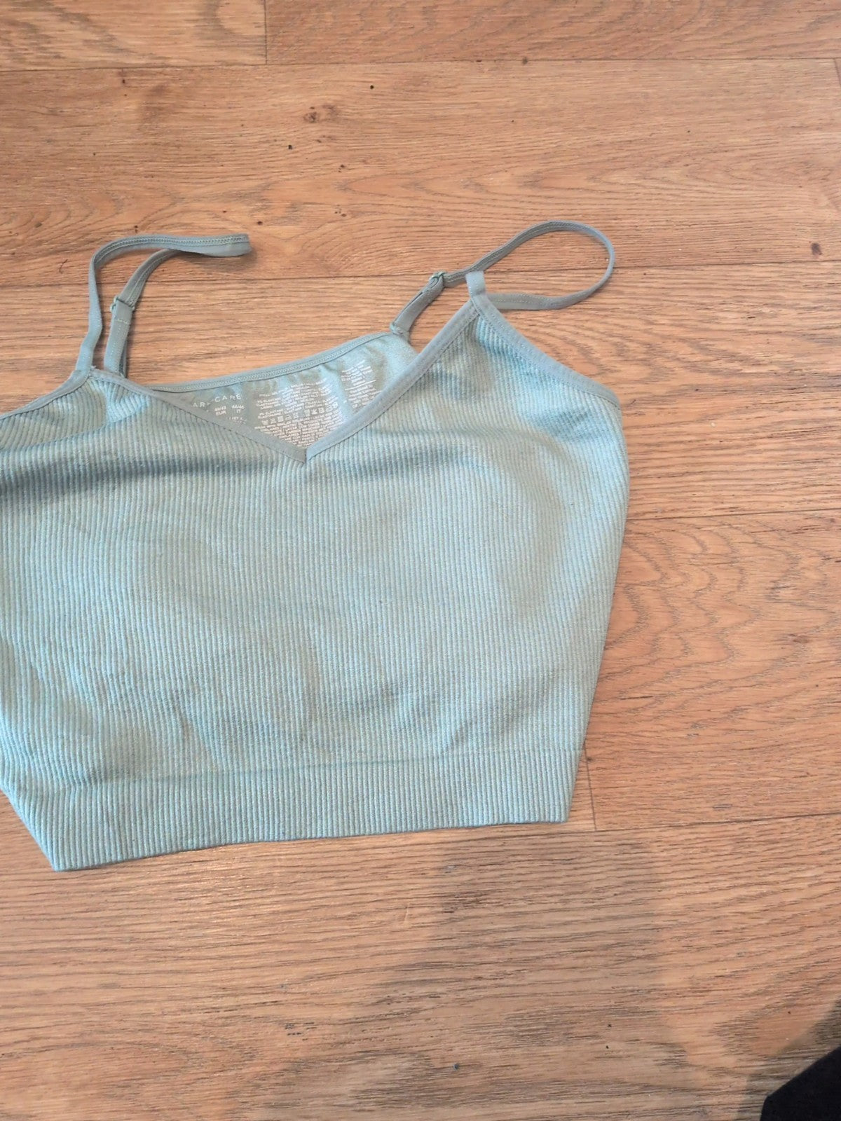 Primark 12-14 Green Ribbed Bralette
