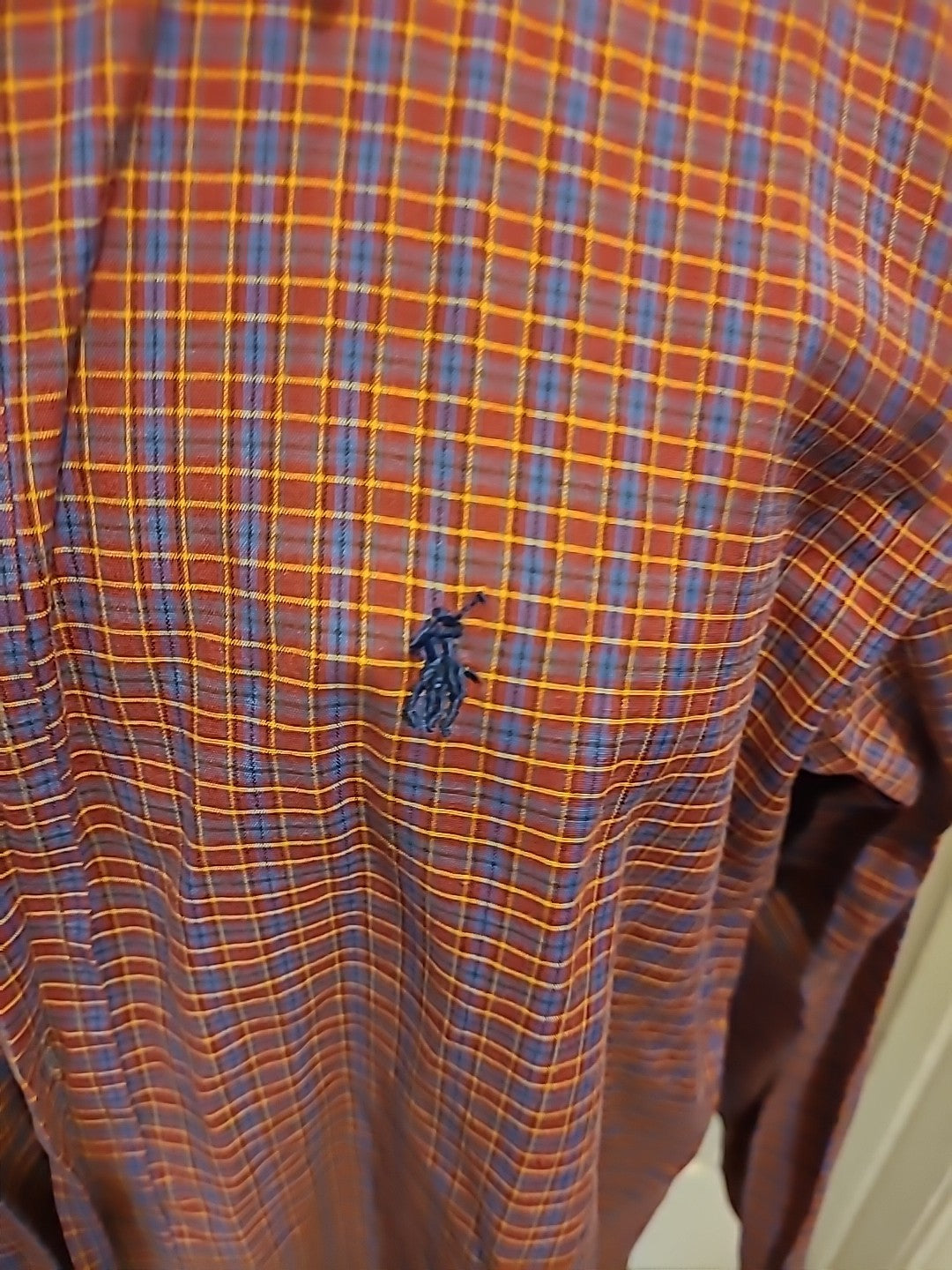 Mens Shirt Ralph Lauren Size Large Red Check