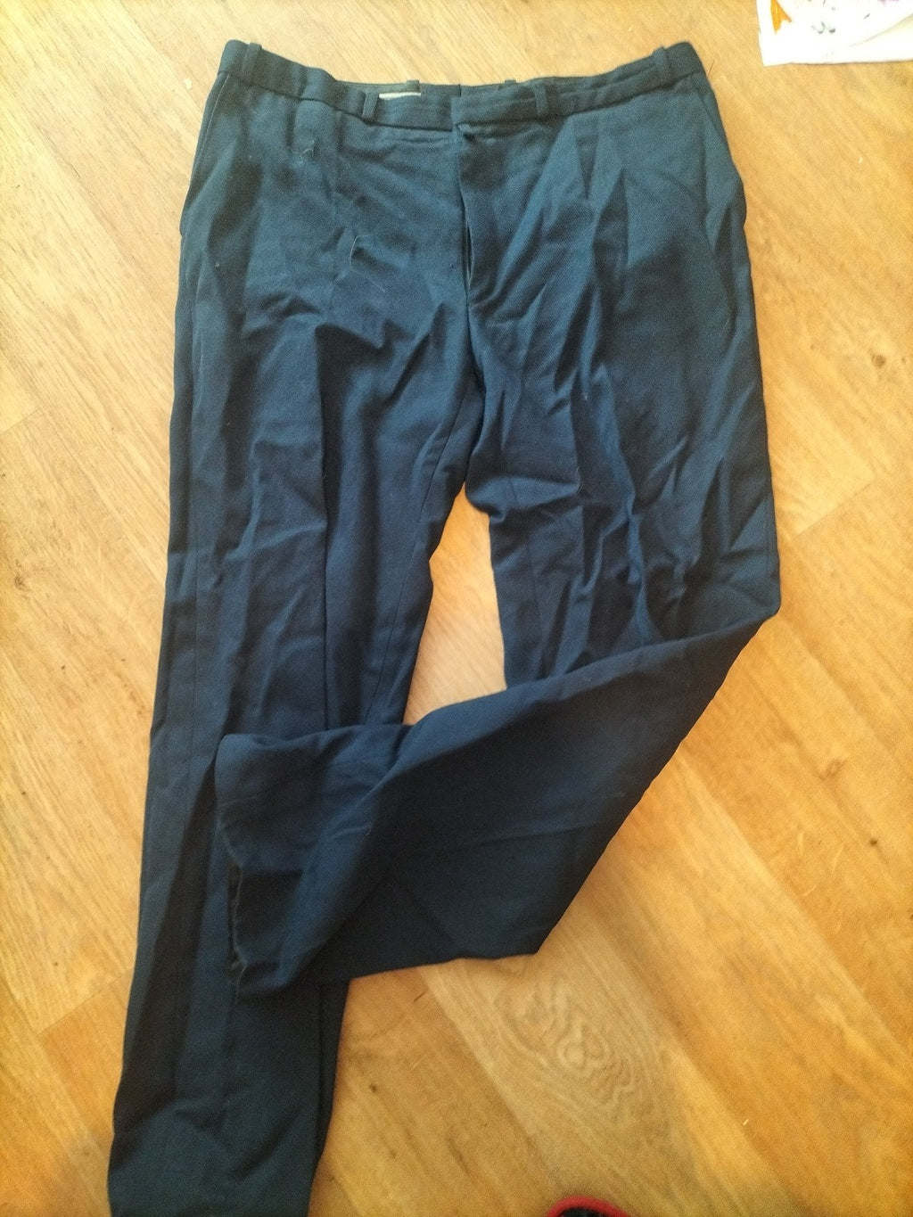 Mens Size Euro 52 Navy Trousers Wool