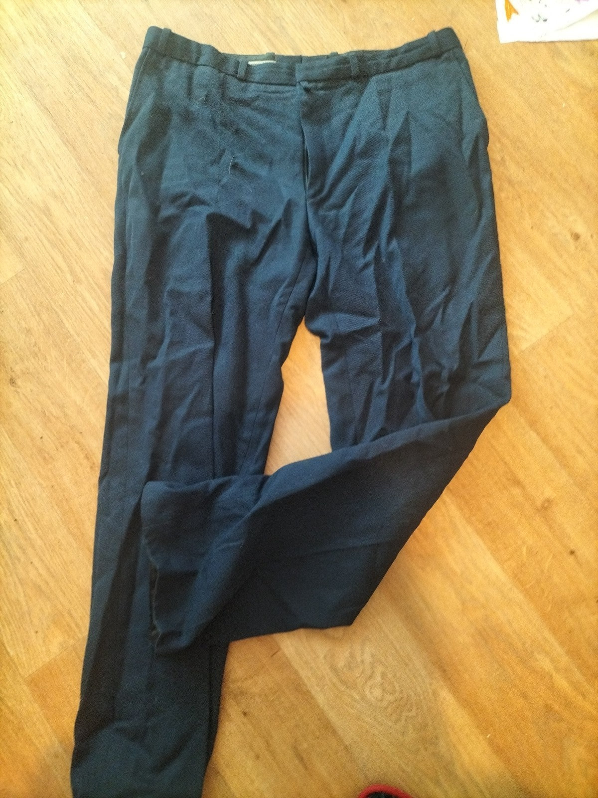 Mens Size Euro 52 Navy Trousers Wool