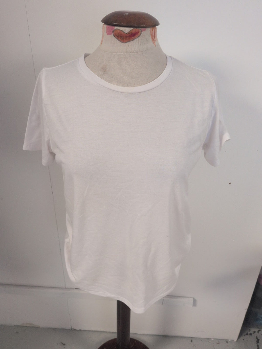 Marks And Spencer  12 Plain White Short Sleeve T-shirt