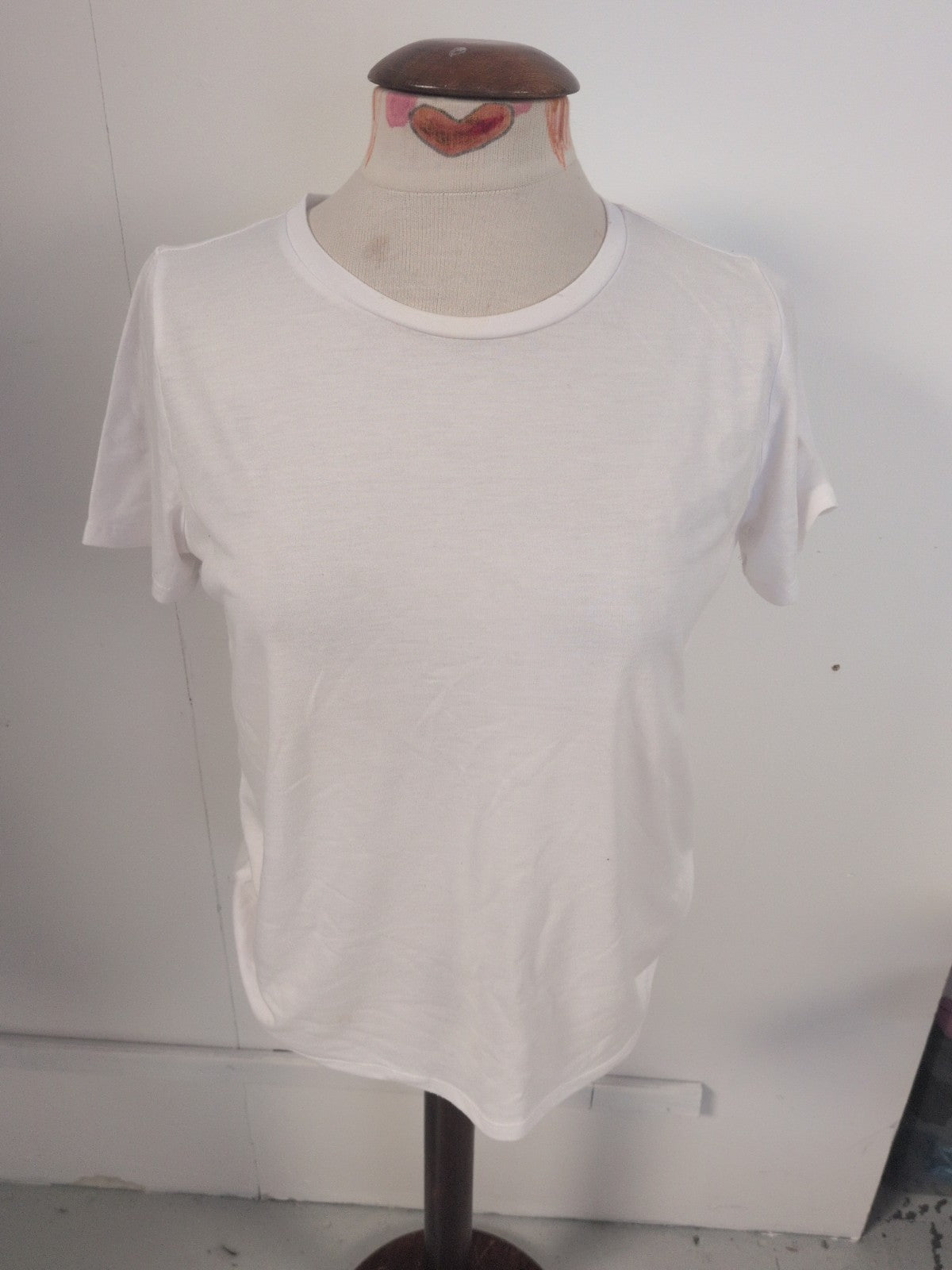 Marks And Spencer  12 Plain White Short Sleeve T-shirt