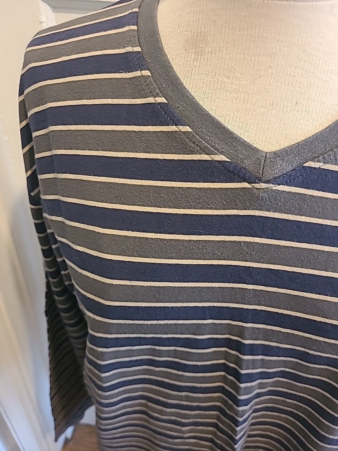 Mens Tout Size XL Multi Striped Long Sleeved Tshirt