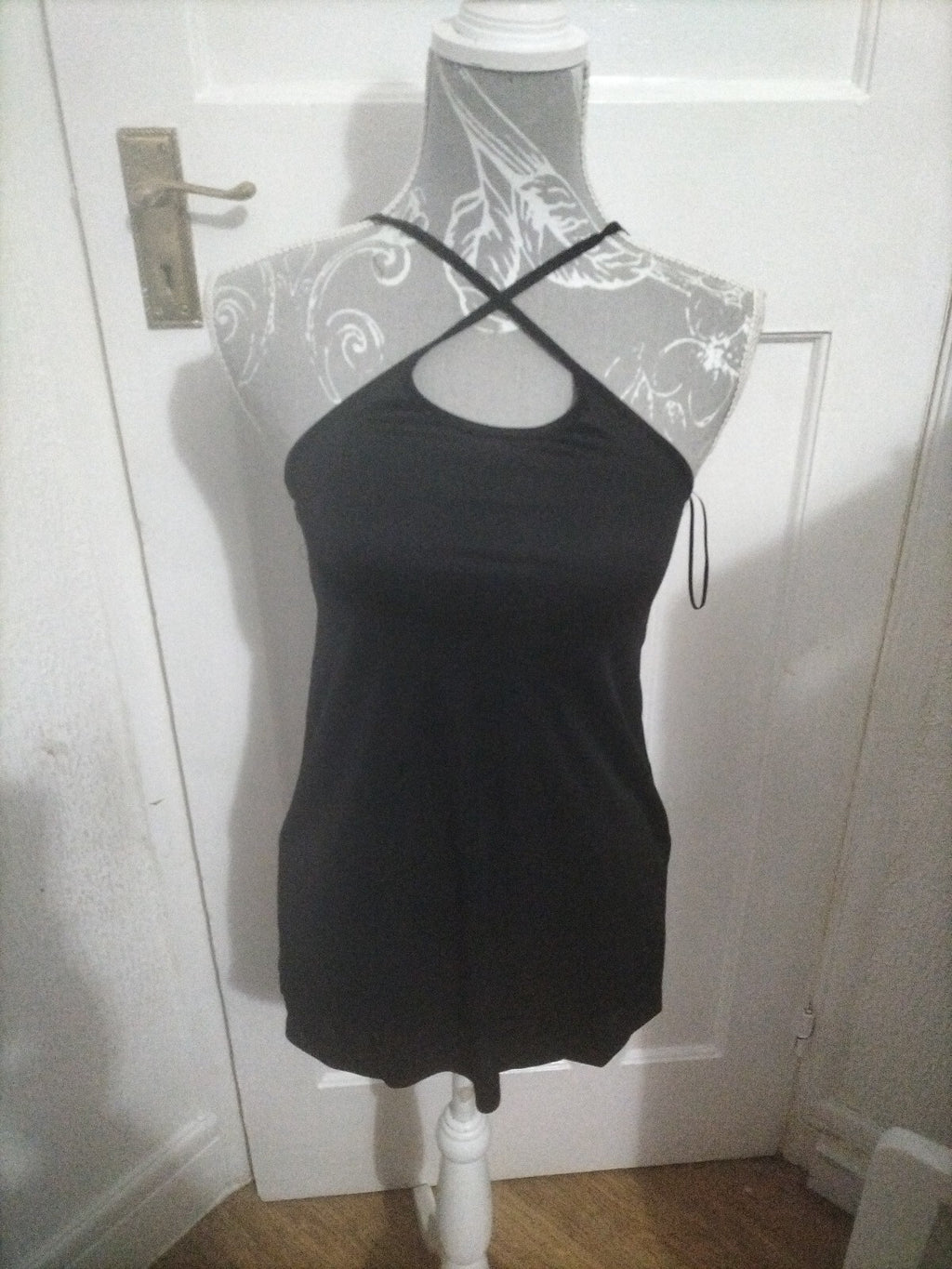 Girls unbranded 2 peice black top and dress