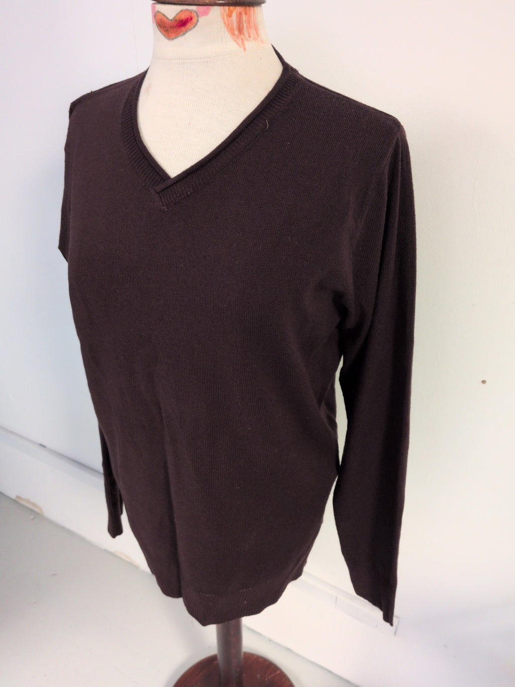 Industrialize Medium Dark Purple V Neck Jumper