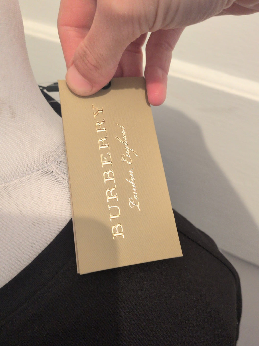 Brand New Burberry 3XL Black Long Sleeve T-shirt