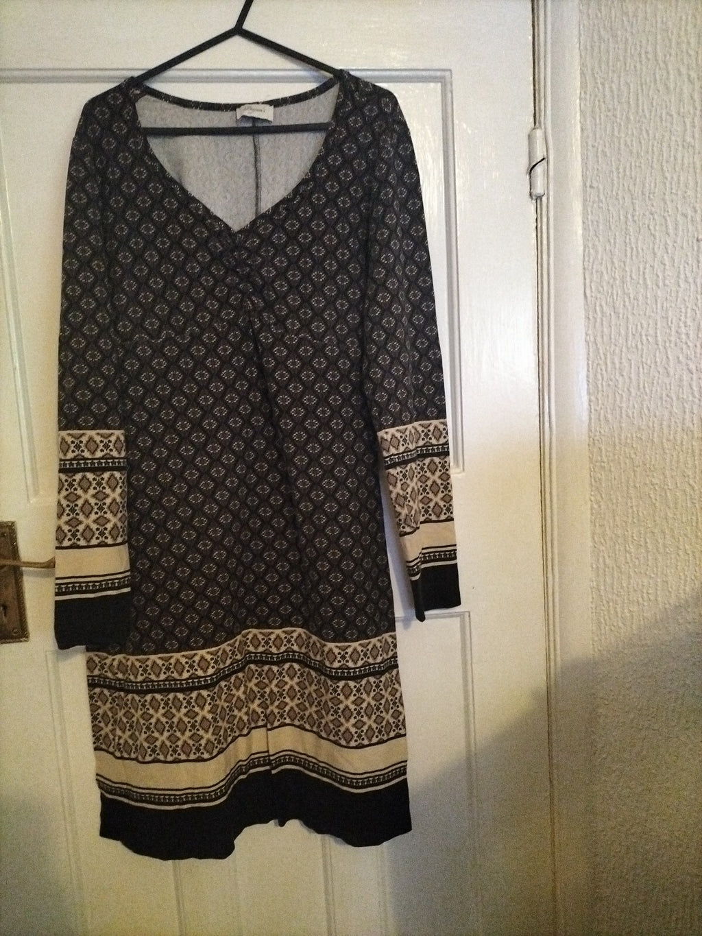 Ladies Boysnes 10 Multi Color Long Sleeve Dress