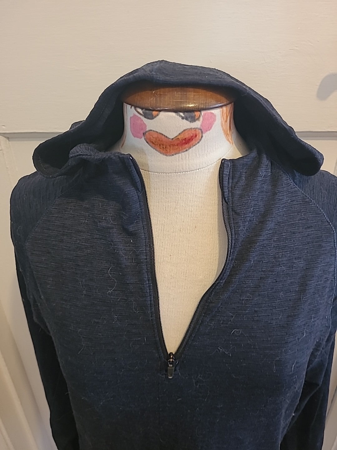 Mens Peak Velocity Size Medium Navy Pullover Hoodie