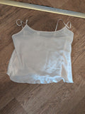 Ladies Small Ivory Sleeveless Pyjama Top
