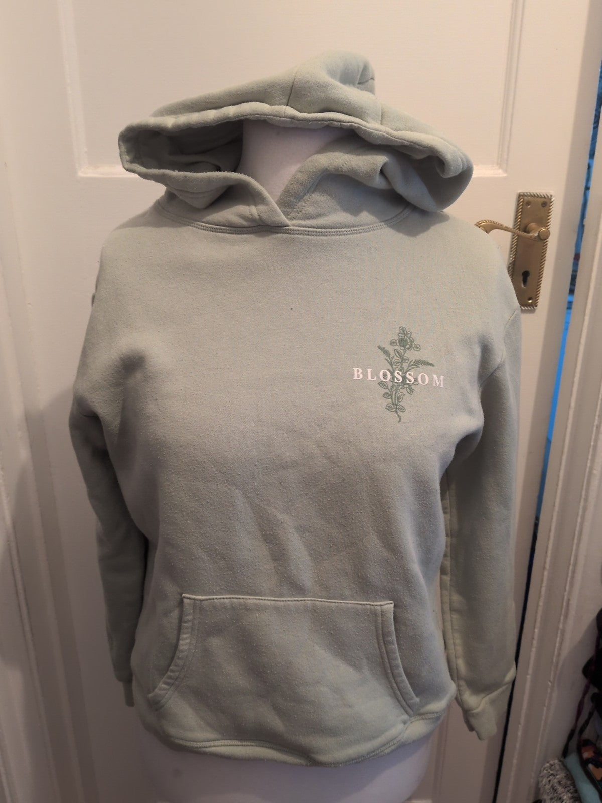 Ladies Primark Size 12-14 Pale Mint Pullover Hoodie