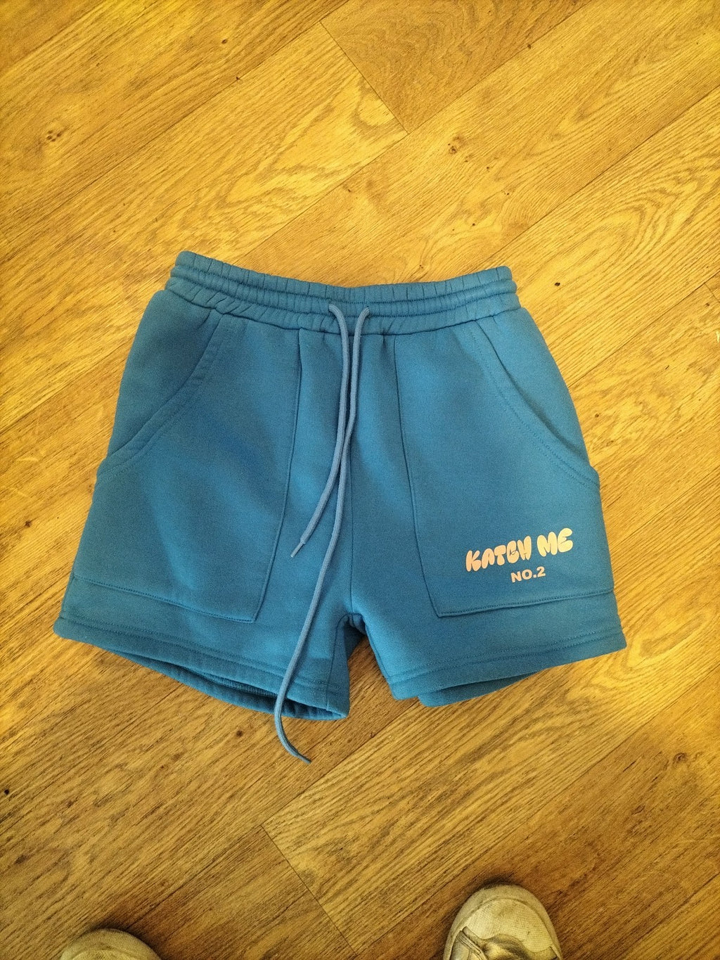 Ladies Katch Me Size XS Blue Elasticated Sweat Shorts