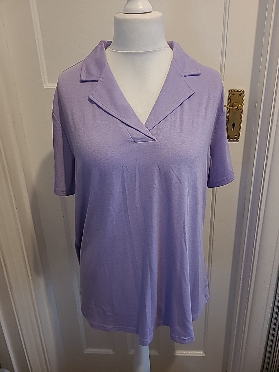 Mens Size 2XL Purple Short Sleeved Polo