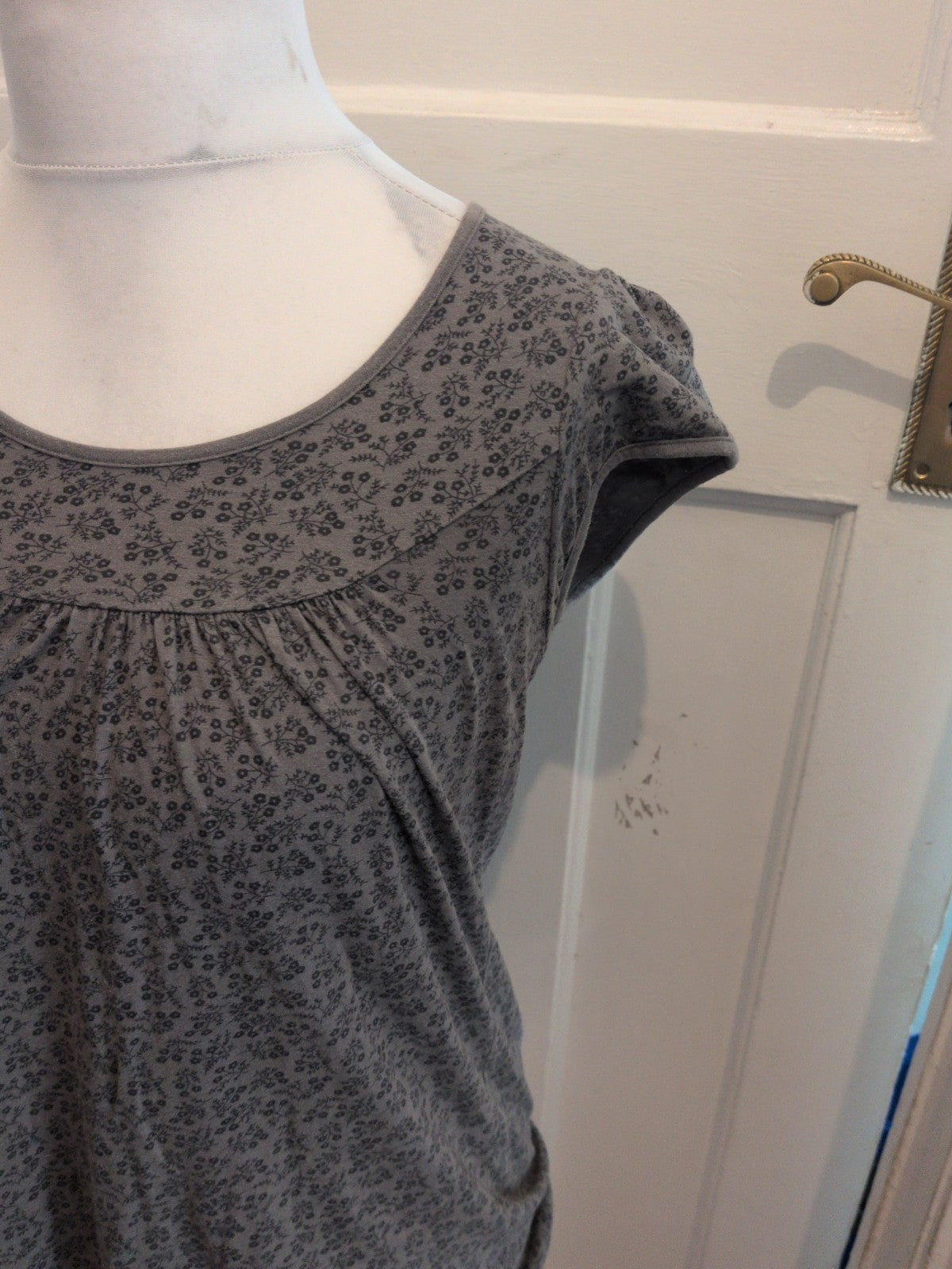 New Look 12 Charcoal And Black Patterned Short Sleeve T-shirt