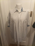 Mens Atlas Size 3xl White Blue And Navy Short Sleeved Shirt
