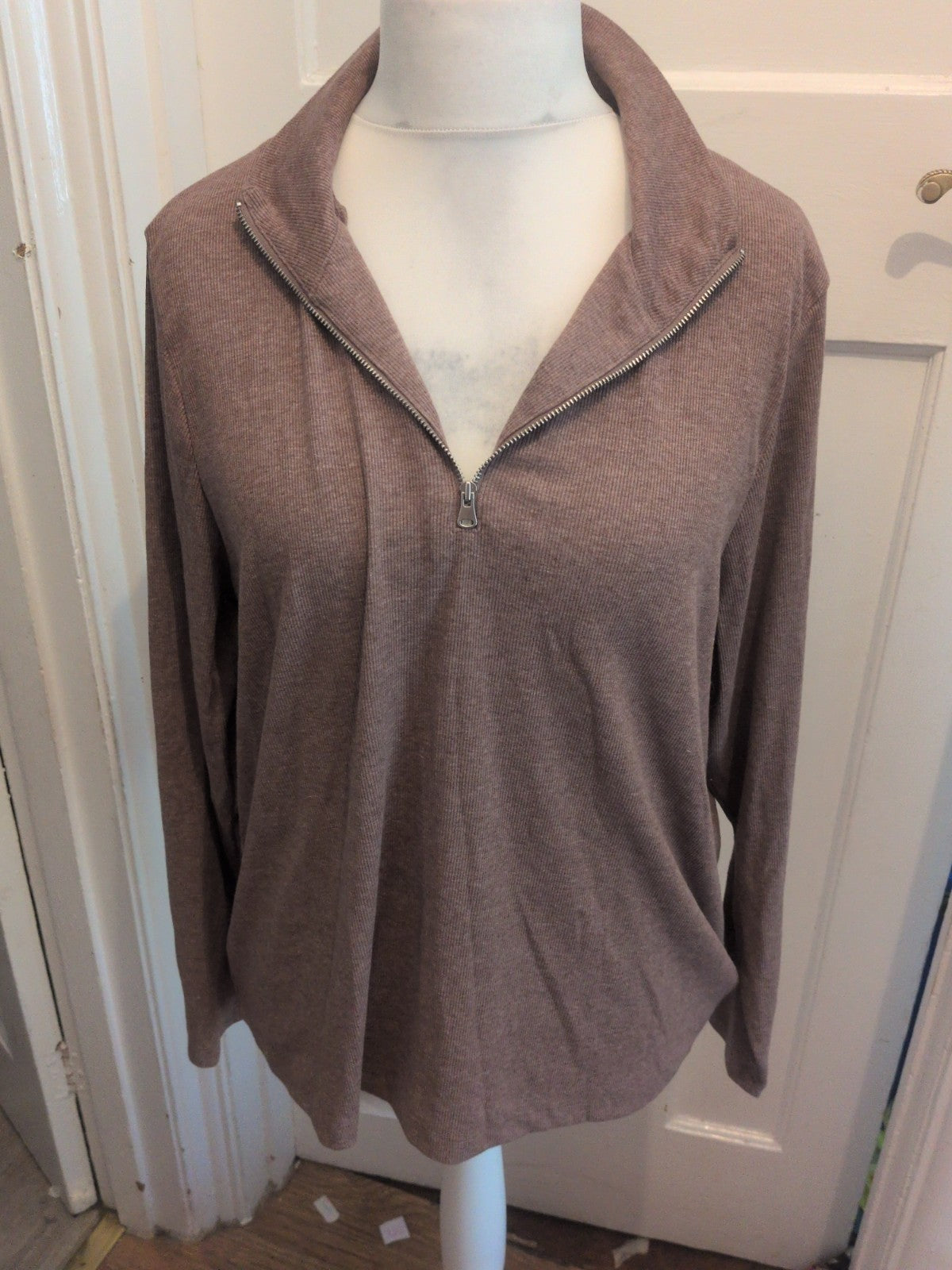 Marks And Spencer 24 Long Sleeve Polo Brown