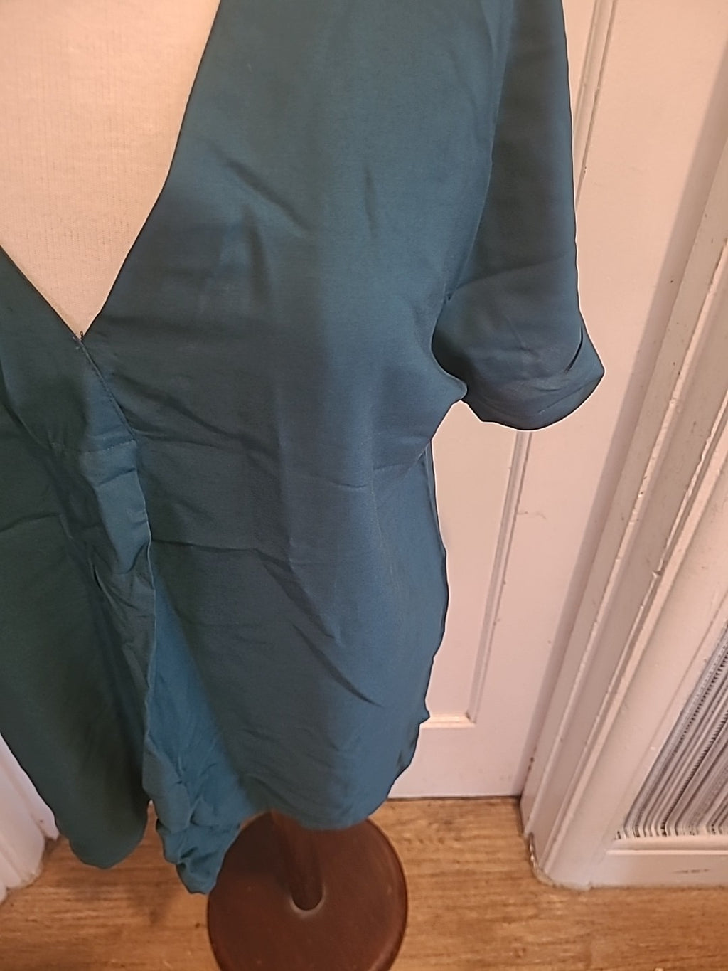 Ladies Natura Size XS Bottle Green Short Sleeved Blouse