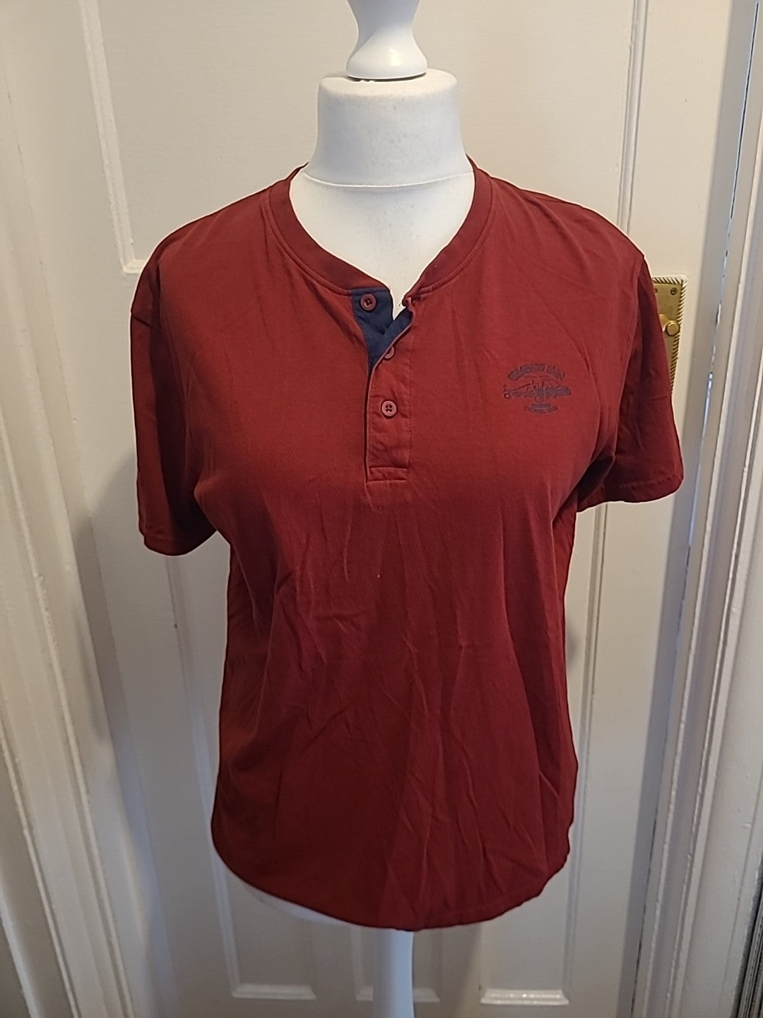 Mens Atlas For Men Size Medium Red Short Sleeved Tshirt