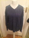 Mens Tu Size 3XL Navy Long Sleeved Pure Cotton Jumper Pullover