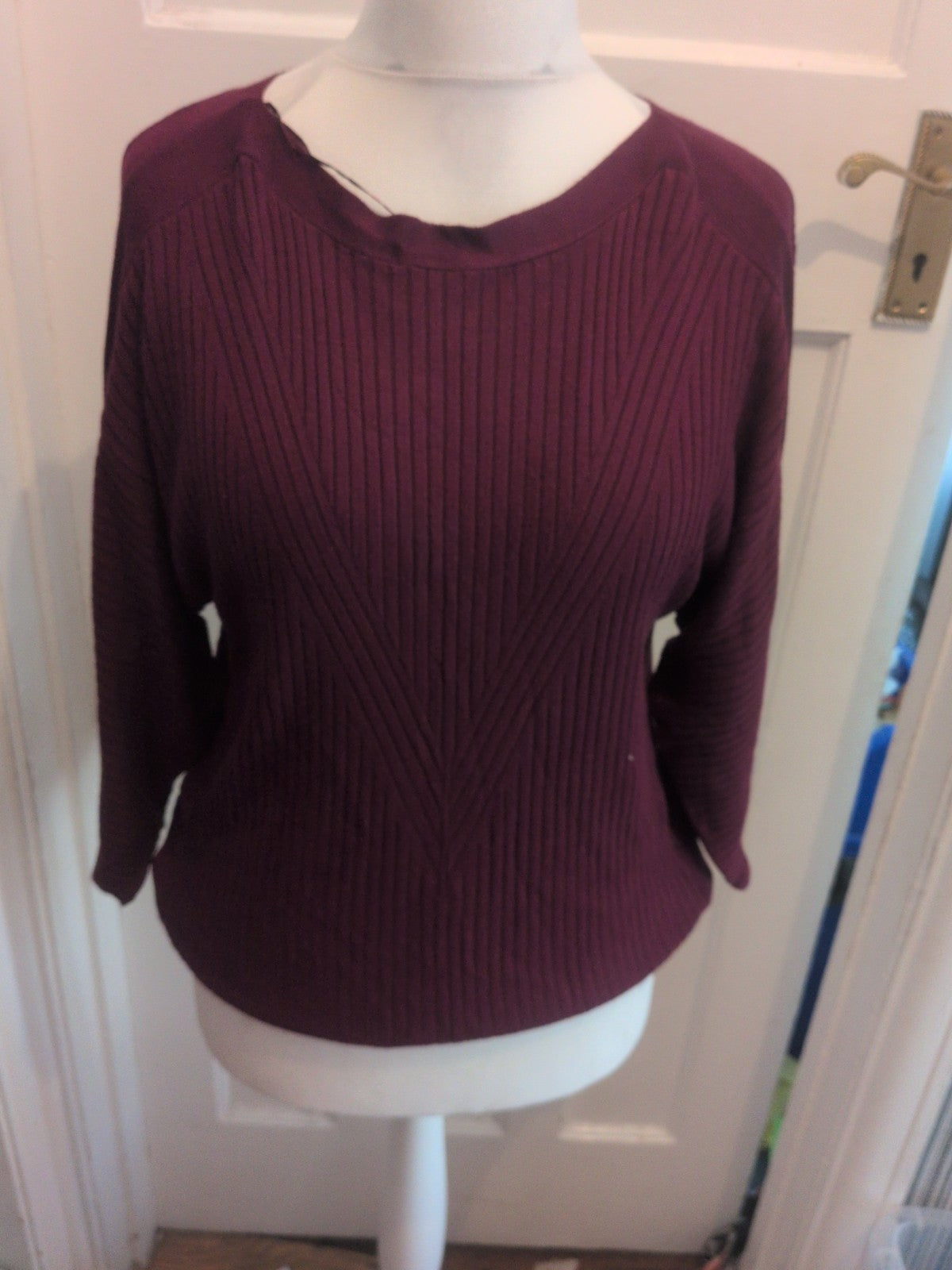 M&S Collection 14-16 Purple Half Sleeve Jumper