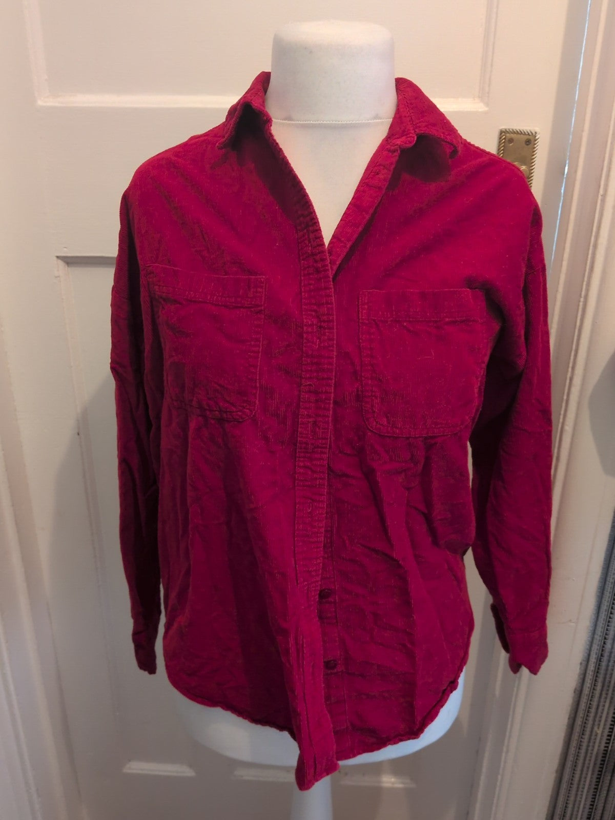 George 10 Red Long Sleeve Buttoned Shirt