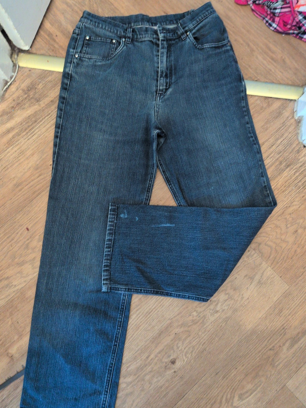 Marks And Spencer 12 Medium Dark Indigo Straight Leg Jeans