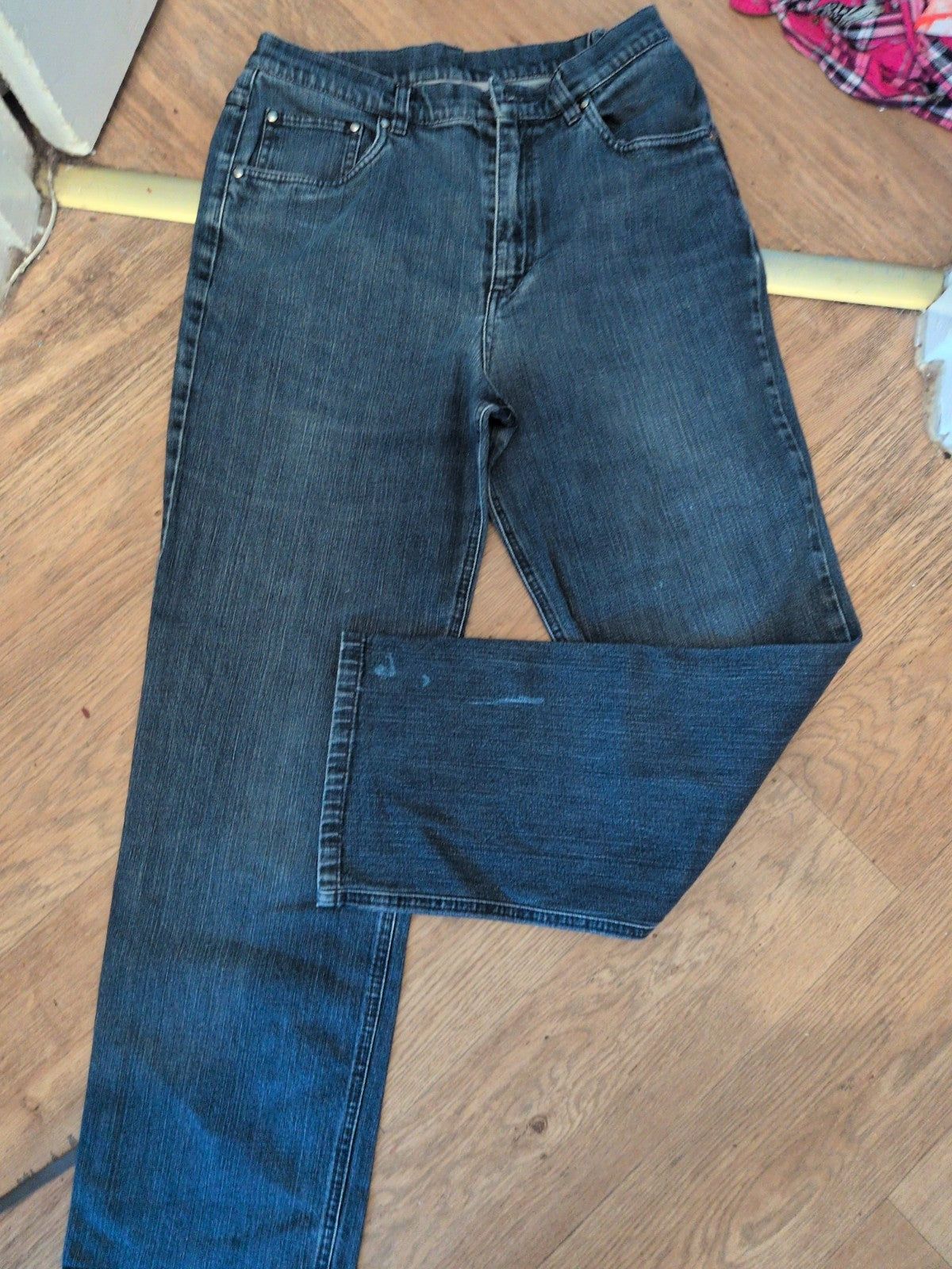 Marks And Spencer 12 Medium Dark Indigo Straight Leg Jeans