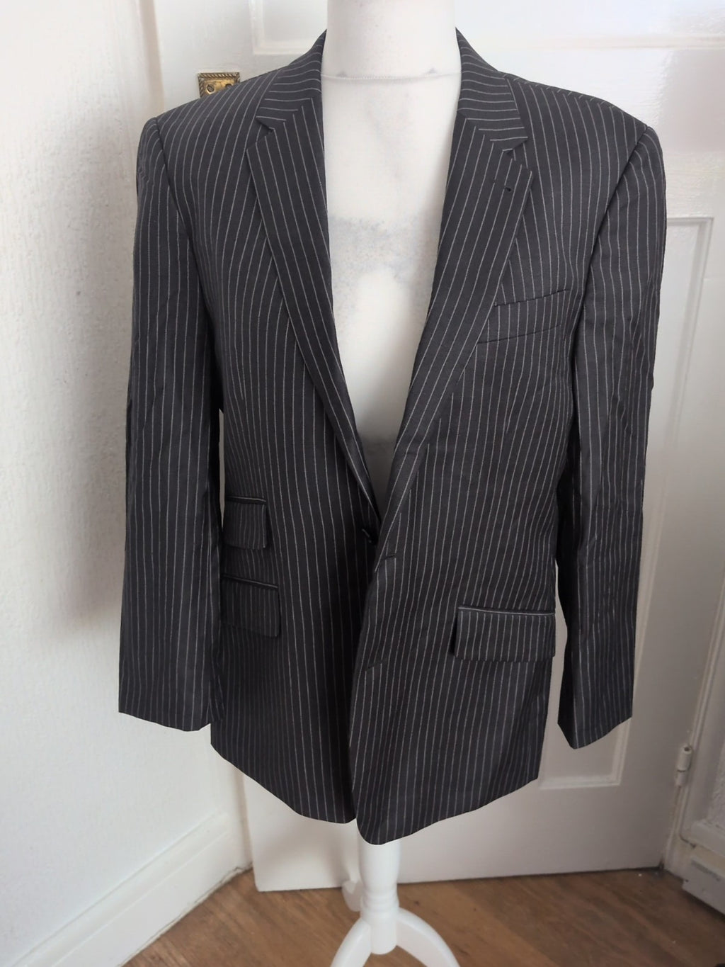 Next 42 Short Black Stripe Suit Jacket