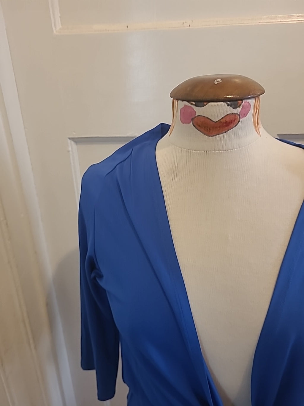 Ladies Sally Allen Free Size Blue Long Sleeved Blouse