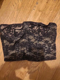 Ladies Shein Size Medium Black Lace Boned Bralette