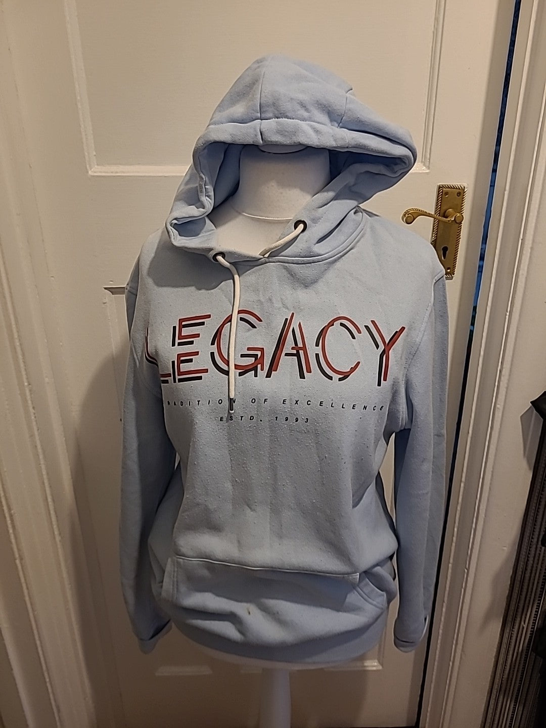 Mens Cedarwood State Size Large Pale Blue Printed Hoodie