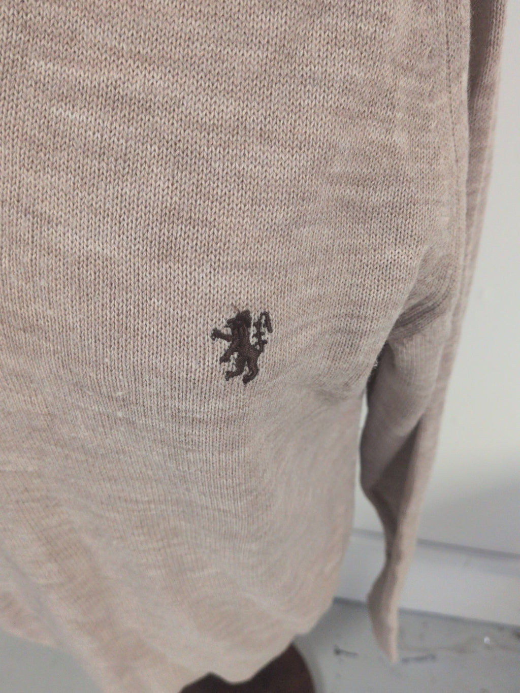 BHS 38" Chest Pale Brown V Neck Pullover Jumper