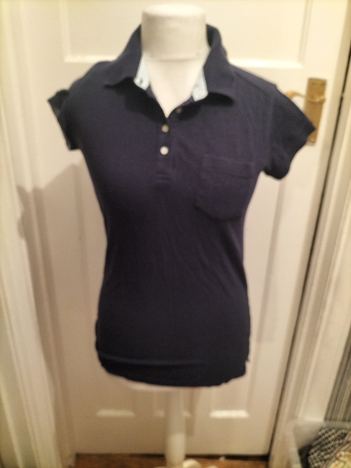 Ladies Tog24 Size 10 Navy Short Sleeve Polo