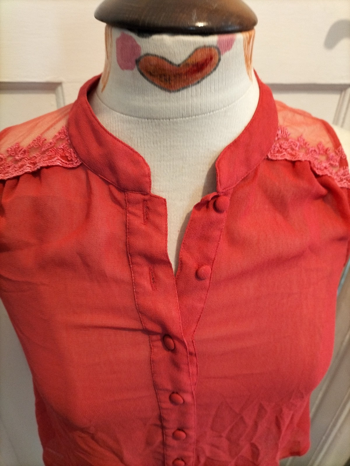 Ladies Influence Size 8 Cerise Pink Sleeveless Blouse