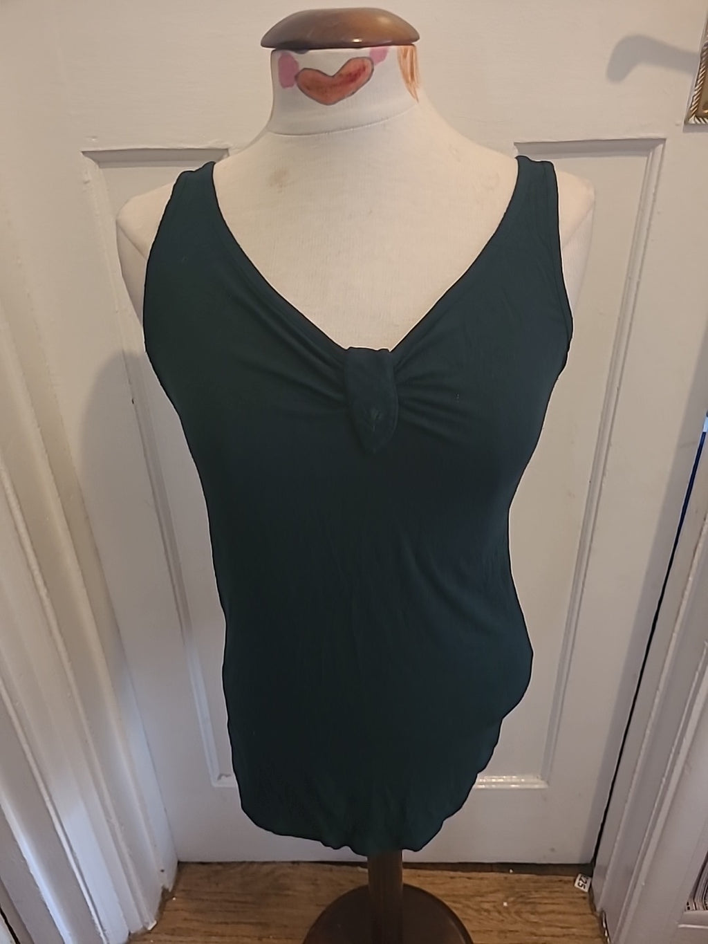 Ladies Crystalcups Size L/XL Green Sleeveless Cami Top