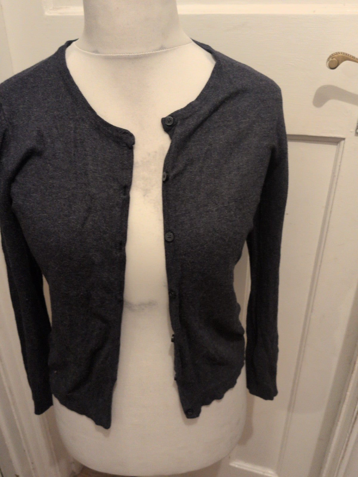Ladies Only Size Large Navy Buttoned Cardigan