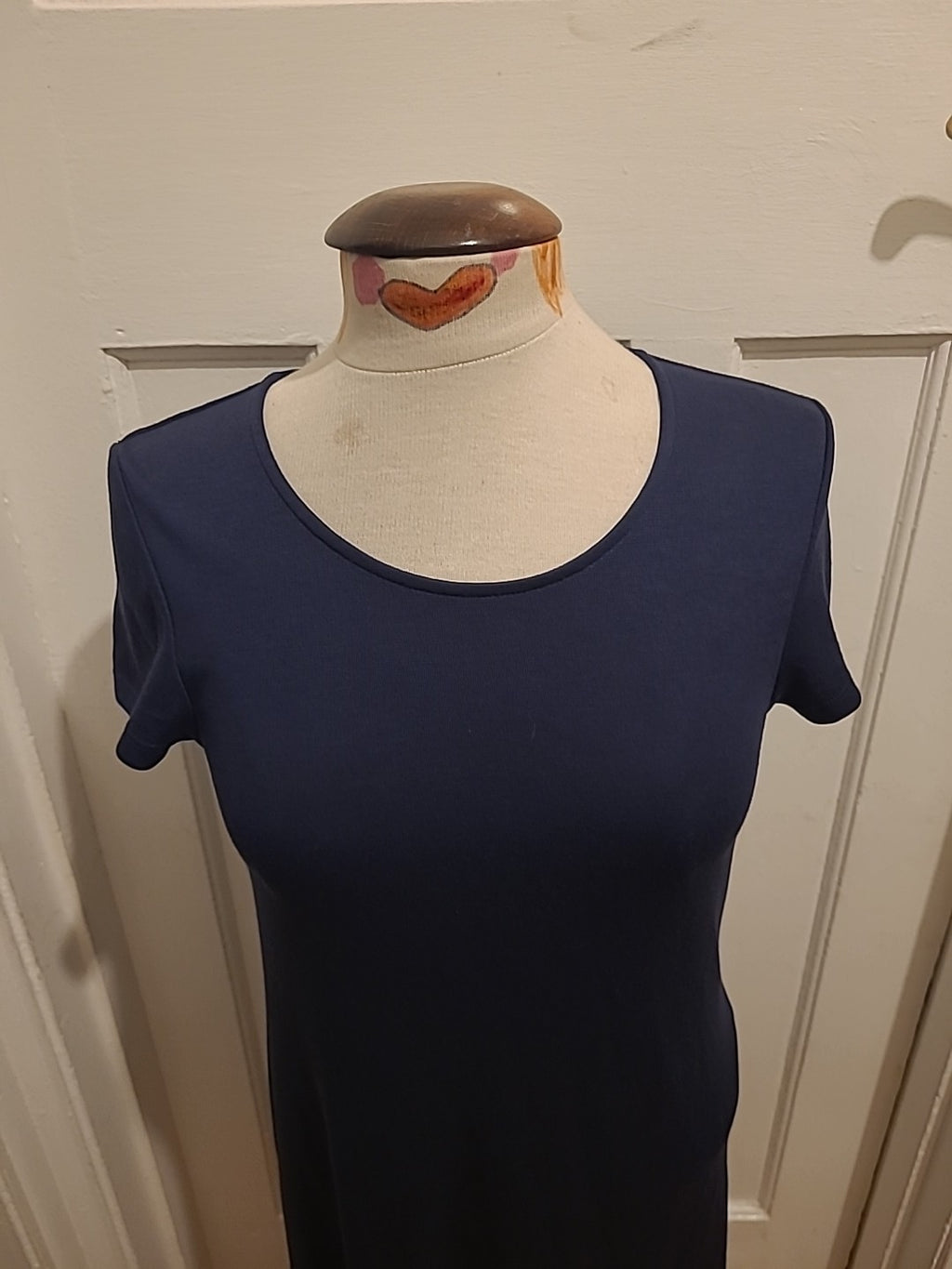 Ladies Esmara Size 10-12 Navy Short Sleeved Dress