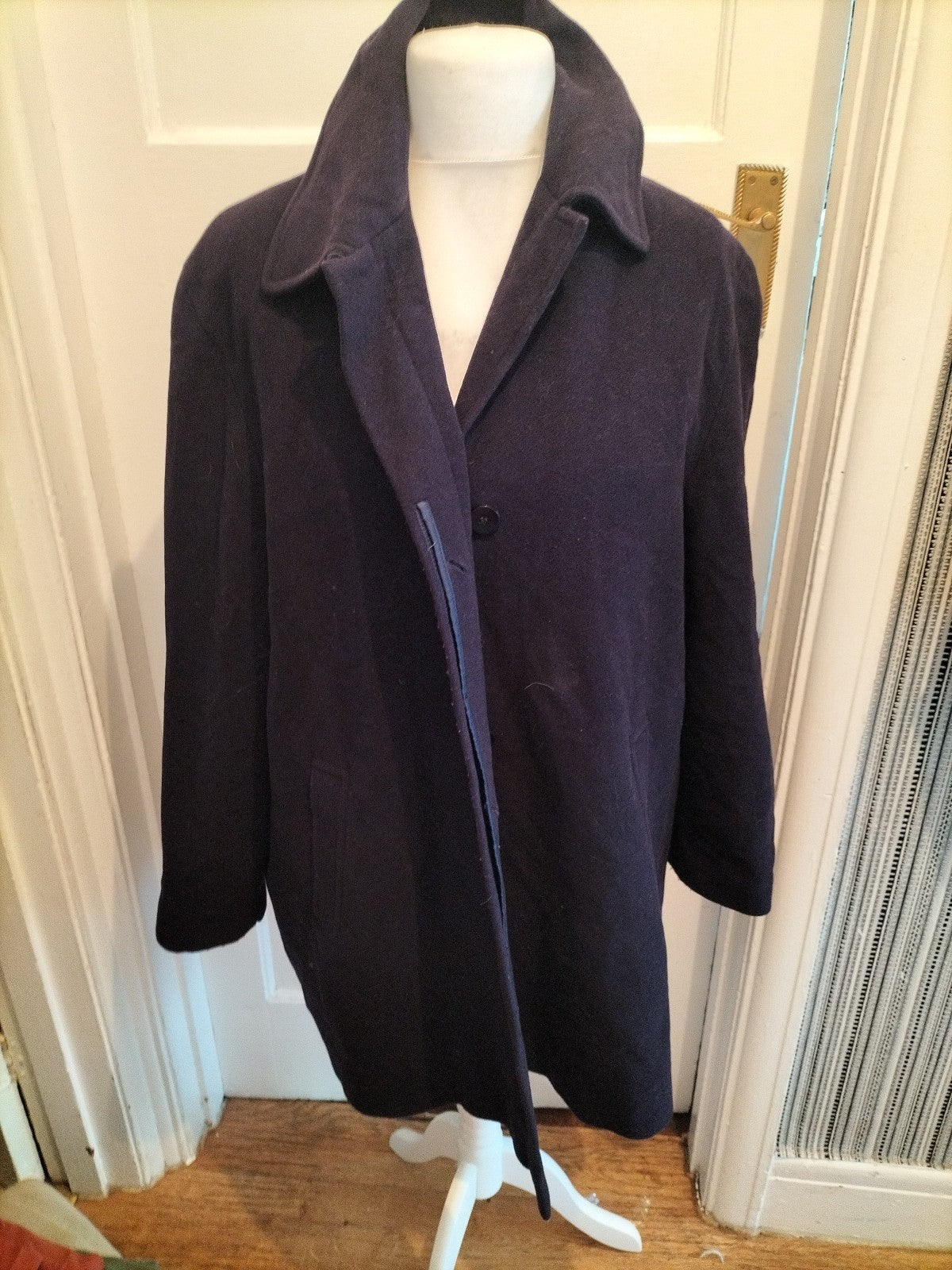 Classic First Avenue Large Purple Cashmere Blend Lined Blazer