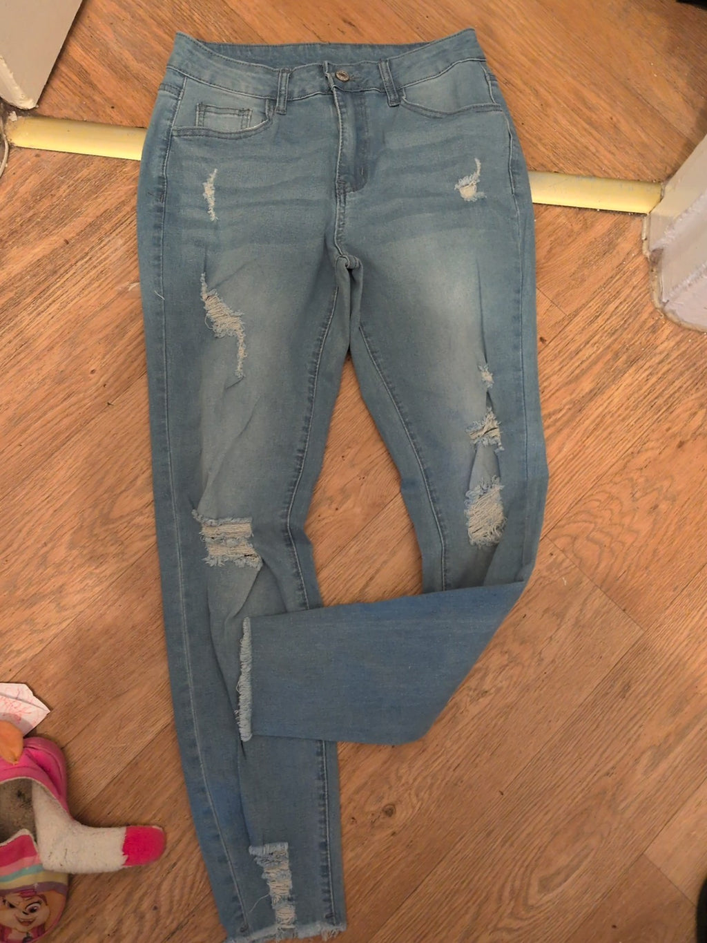 Medium Denim Ripped Jeans