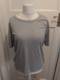 XL Pale Grey Short Sleeve Pyjama Top Bobbling